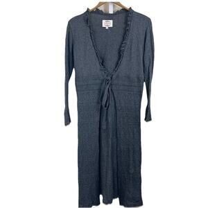 Avoca Origin Knit Tie Front Cardigan Sweater Womens 3 L Large Cashmere Angora